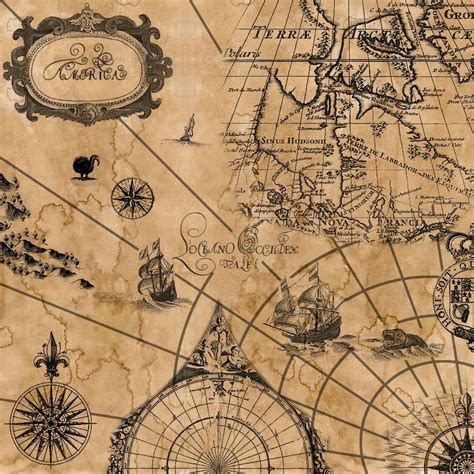 vintage sailing map . . . @Brynn Hays this could go in your pirate room ...