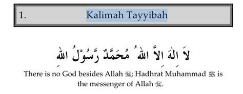 First Kalima of Islam - Way Of Life In islam