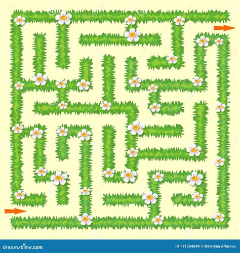 Labyrinth. Maze Game for Kids Stock Vector - Illustration of little ...