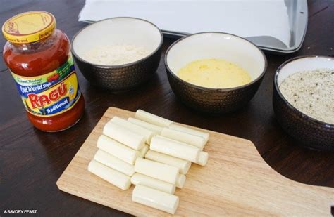 Healthier Mozzarella Cheese Sticks with Dipping Sauce