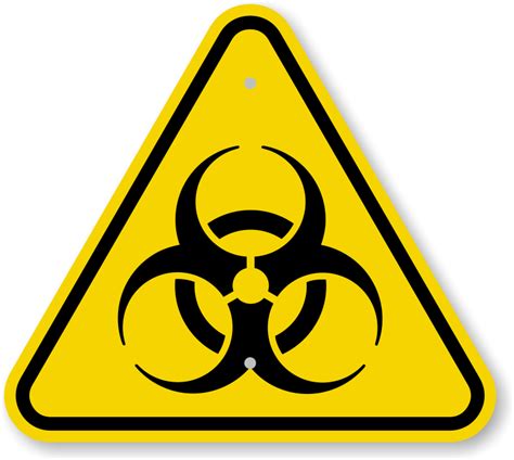 ISO Biological Hazard Warning Sign Symbol - Ships Free, SKU: IS-2110 ...