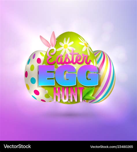 Easter egg hunt background Royalty Free Vector Image