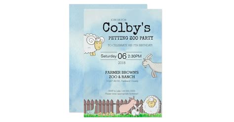 Petting Zoo Party Invitation | Zazzle.com