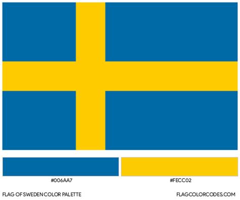 Sweden flag color codes