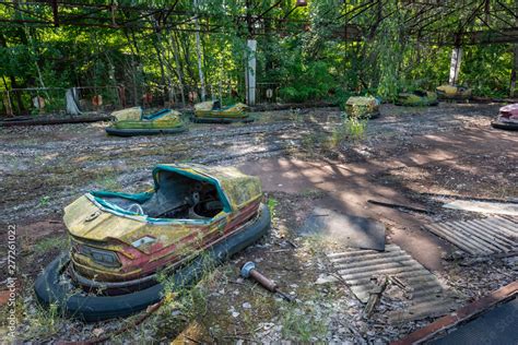 Abandoned amusement park in Chernobyl Exclusion Zone, Ukraine - June ...