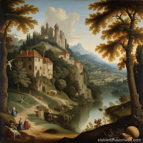 Renaissance Landscape Painting | Stable Diffusion Online