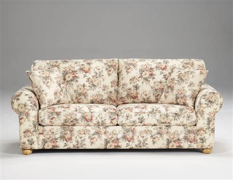 Floral Pattern Fabric Traditional Sofa & Loveseat Set