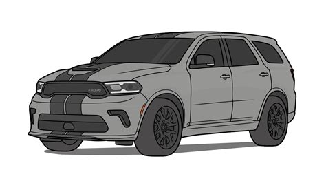 How To Draw A Dodge Durango Srt Hellcat Drawing Dodge Suv | The Best ...