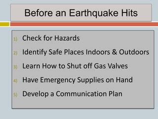 Earthquake preparedness ppt | PPT