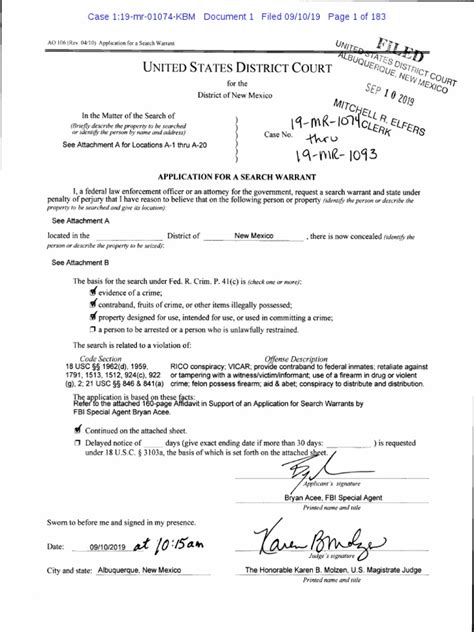 SNM Search Warrant Affidavit | PDF | Sources | Library Science