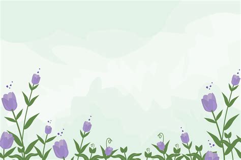 Floral background minimalist with hand drawn leaf and purple flower ...