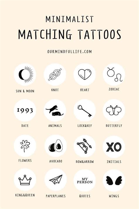 the minimalist matching tattoos for men and women