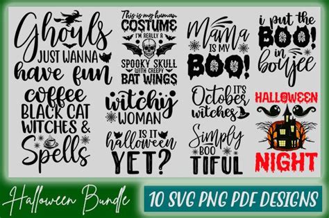 Funny Halloween Svg Bundle Designs Graphic by svgking · Creative Fabrica