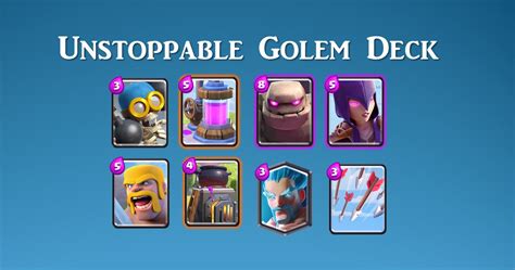 Unstoppable Golem Deck in Clash Royale: Bring Destruction to the ...