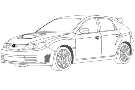 Subaru Impreza WRX coloring page | Free Printable Coloring Pages