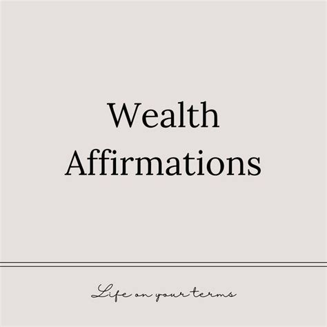 Wealth Affirmations | Wealth affirmations, Wealth quotes, Affirmations