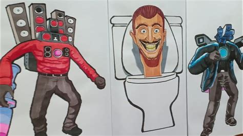 How To Draw Titan camera man and speaker man Vs Skibidi Toilet | Toilet ...