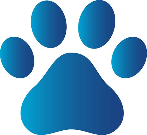 Blue Paw Print Logo - LogoDix