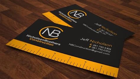 Construction Business Card Templates Download Free | New Business Template