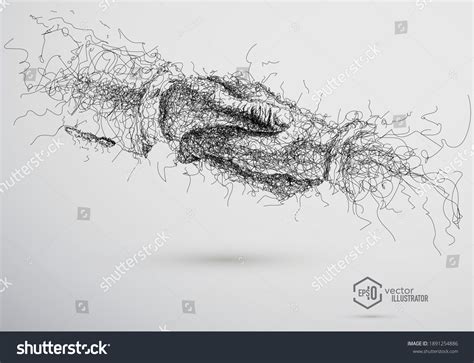 Abstract Business Handshake Hand Drawn Vector Stock Vector (Royalty ...