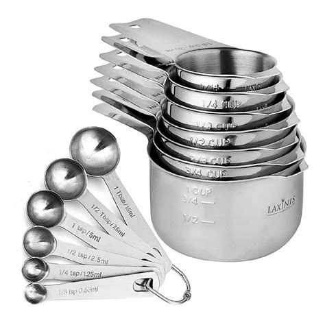 13 Piece Measuring Cups And Spoons Set, Sturdy & Stainless Steel 7 ...