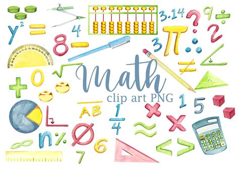 Math Clip Art Bundle in PNG Format - Etsy