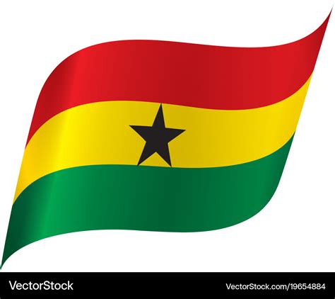 Ghana flag Royalty Free Vector Image - VectorStock