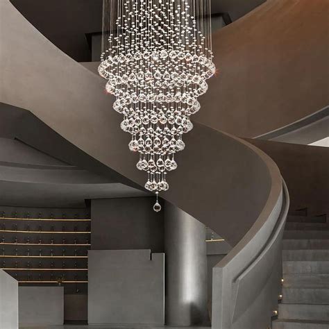 Luxury Modern Round Crystal Chandelier for Staircase | Sofary