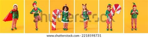 Set Cute Little Elves On Yellow Stock Photo 2218598731 | Shutterstock