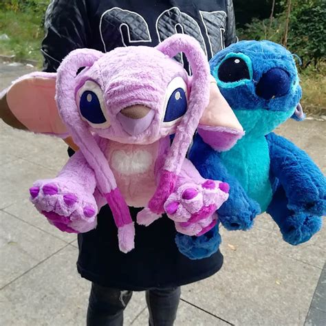 Lilo and Stitch 40CM Big Couple Stitch Angel Plush Toy Stuffed Animals ...