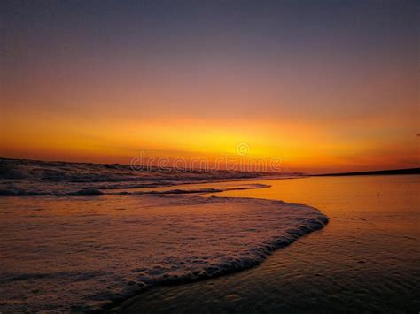 Great Sunset on Parangtritis Beach Stock Image - Image of parangtritis ...