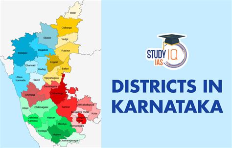 List of Districts in Karnataka, Map, Names, Total Area