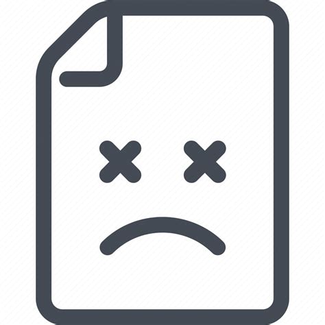 Doc, document, file, found, not, problem, sad icon - Download on Iconfinder