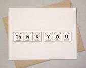 Thank You Chemistry Card Set Periodic Table of the Elements - Etsy