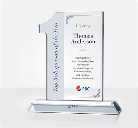 Top Sales Person of the Year Award Plaque | DIY Awards