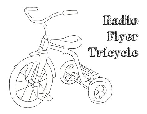 Tricycle Coloring Page at GetColorings.com | Free printable colorings ...