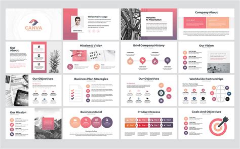 corporate presentation template canva