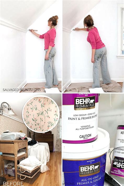 How To Paint Over Wallpaper | Bathroom Storage Cabinet Over Toilet