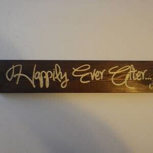 Happily Ever After Wood Sign...available in Multiple Stains - Etsy