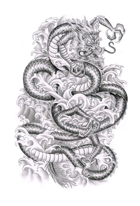 Chinese Dragon Tattoo Clipart