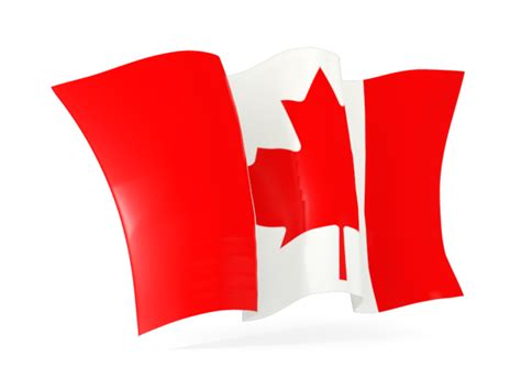 Waving flag. Illustration of flag of Canada