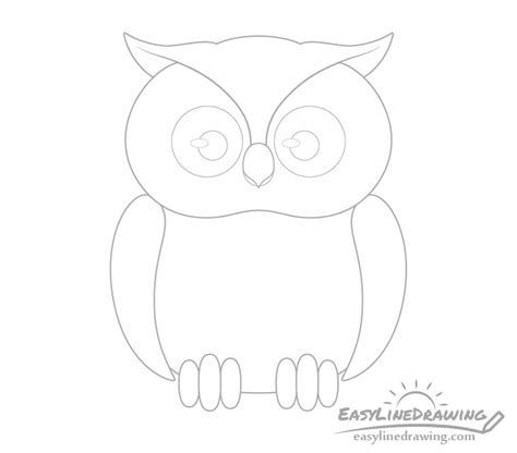 simple owl drawing step by step - Far Apart Website Diaporama