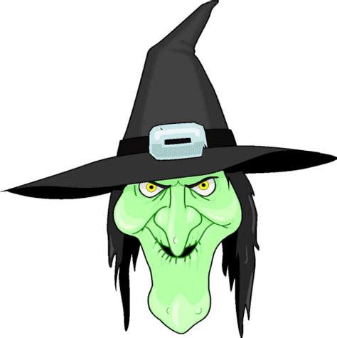 Cartoon Witch Face - Spooky and Fun Illustrations