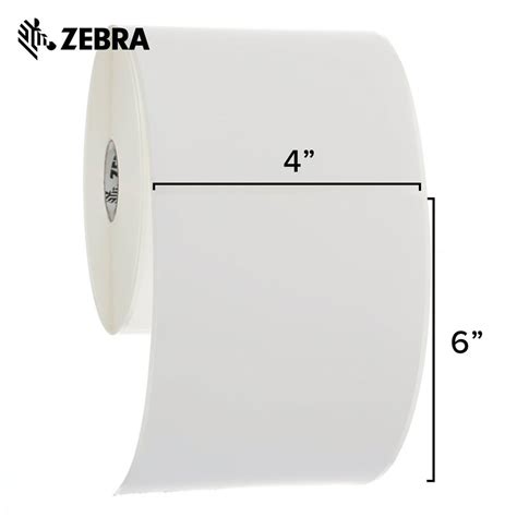 Zebra 4 x 6 in Thermal Transfer Polypropylene labels PolyPro 3000T ...