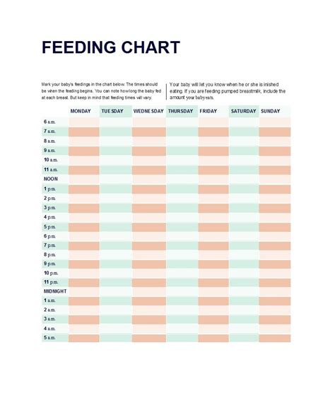 50 Printable Baby Feeding Charts Newborn Feeding Schedule | Hot Sex Picture