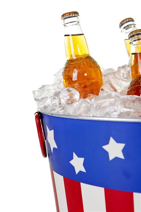 Summer: Close Up on Cold Beer in Ice Stock Photo - Image of united ...