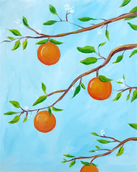 "Orange Citrus" Painting Party with The Paint Sesh