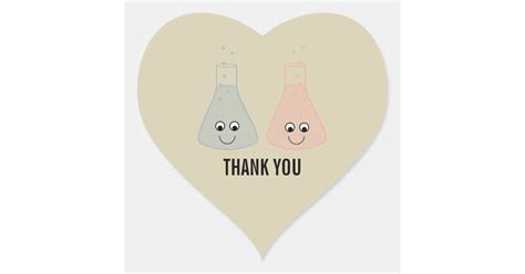 Cute Chemistry Thank You Stickers | Zazzle