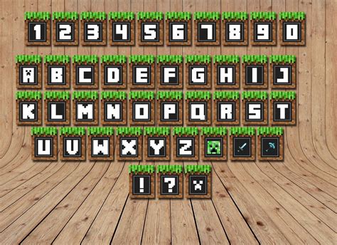 happy birthday minecraft font - Google Search | Minecraft printables ...