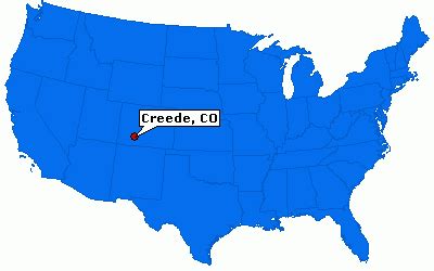 Location of Creede, Colorado